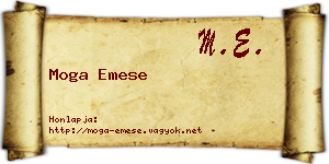 Moga Emese névjegykártya